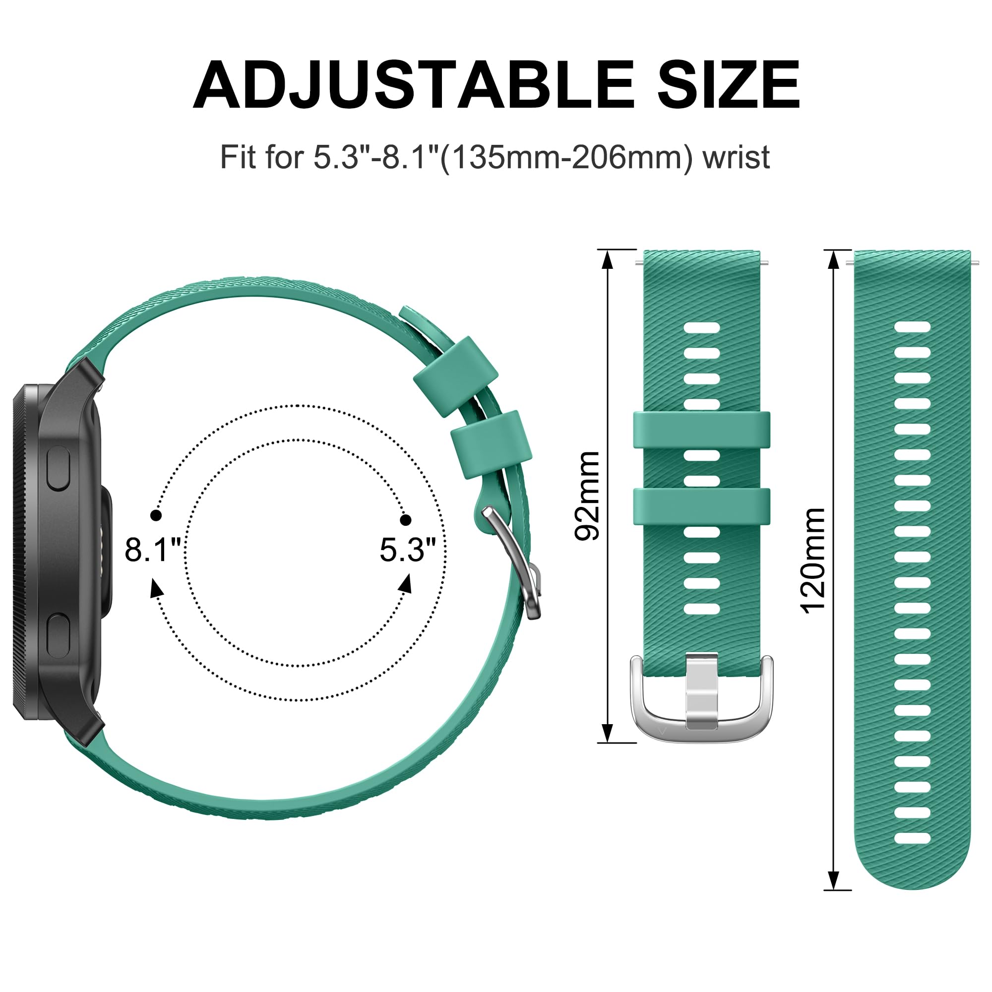 for Garmin Forerunner 255 Strap, 265 Strap, Venu 2/Venu 3/Vivoactive 4 45mm - Image 3