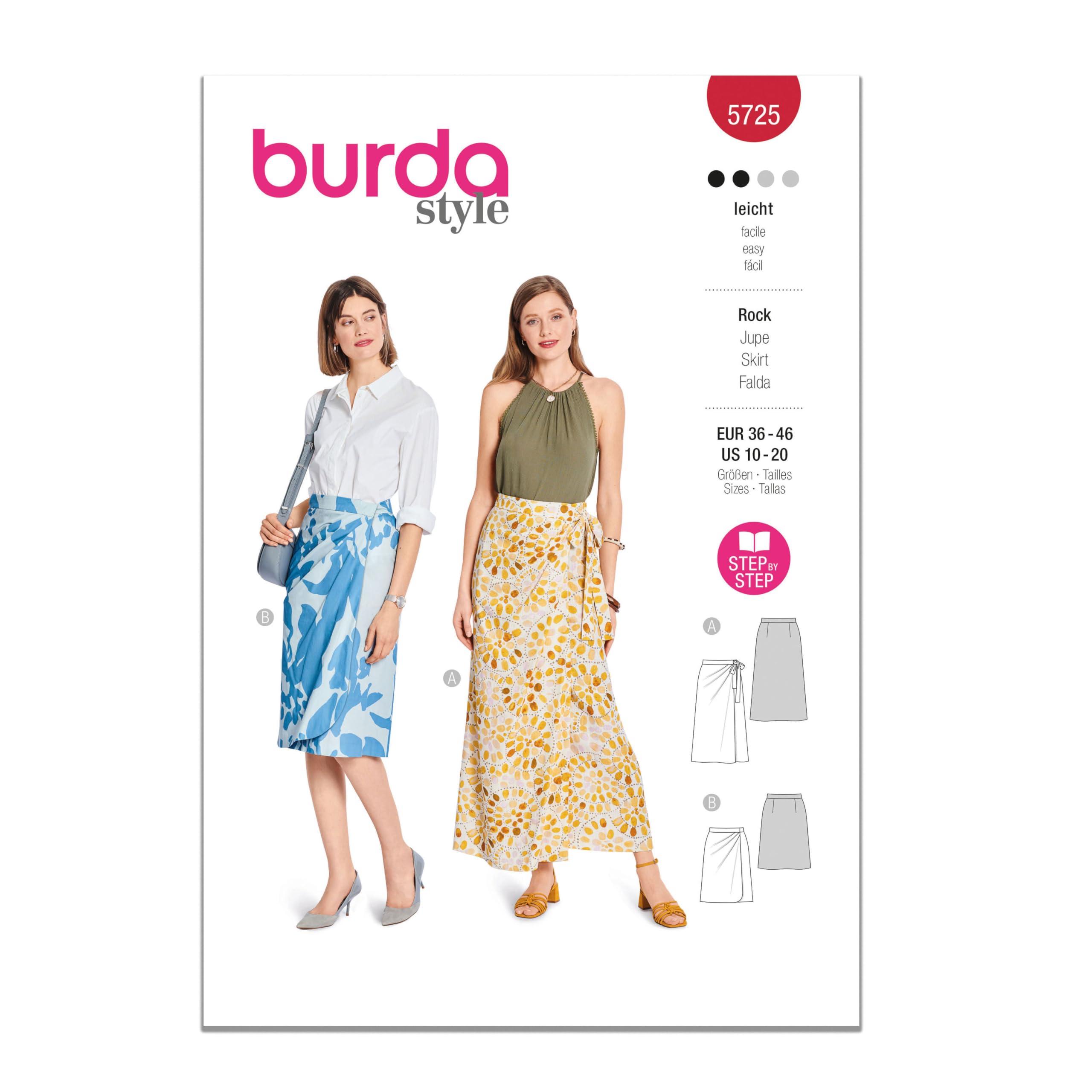 Patron couture jupe à volants Burda B5978 pour coudre facilement un basique chic