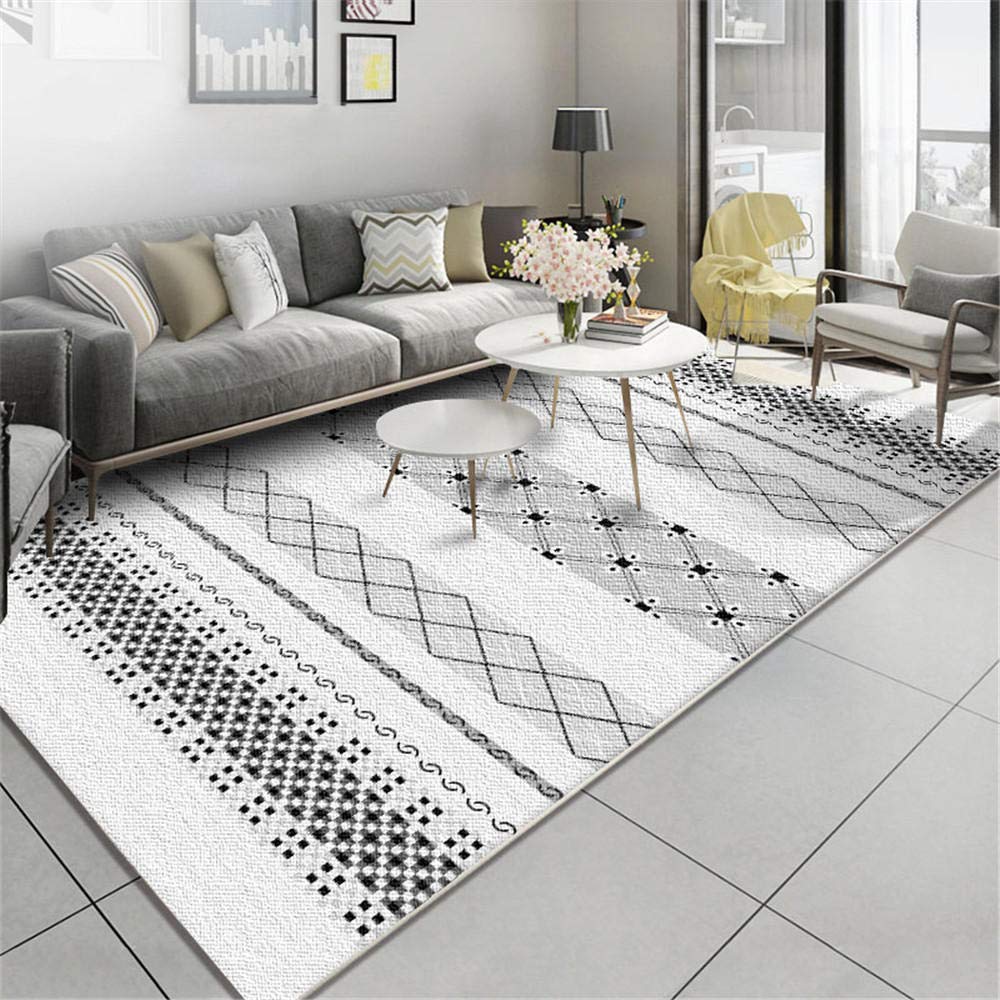Tapis MatsLine géométrie bohème grand tapis rectangle salon moderne gris