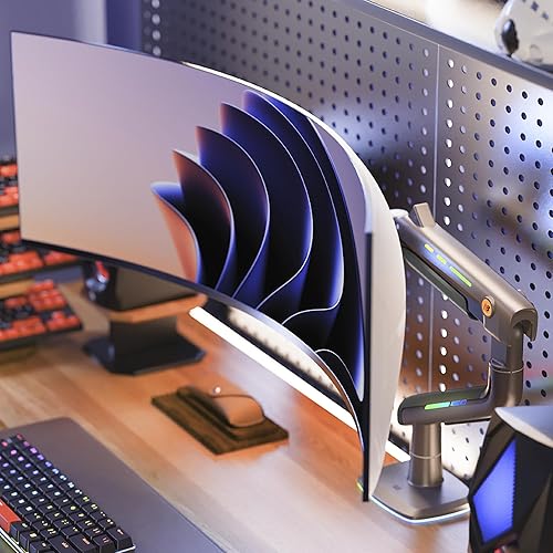Miniatura 2 de NB - Brazo de monitor de juegos para pantalla de hasta 60 pulgadas, soporta 44 libras (44.1 lbs), VESA 75100, luz RGB, soporte de monitor