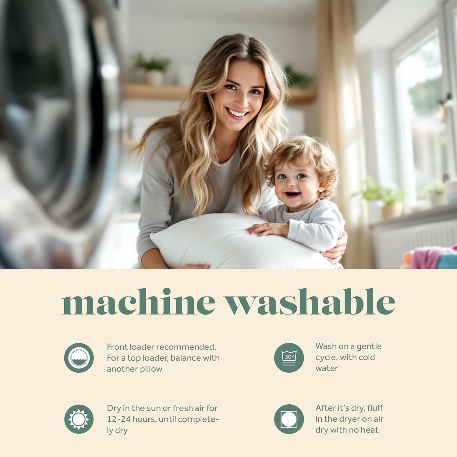 ComfyDown Toddler Pillow, 800 Fill Power Goose Down Fill, 300 Thread Count 100% Cotton Cover - Made in USA 18 Months to 6 Years (13x18) - Image 5