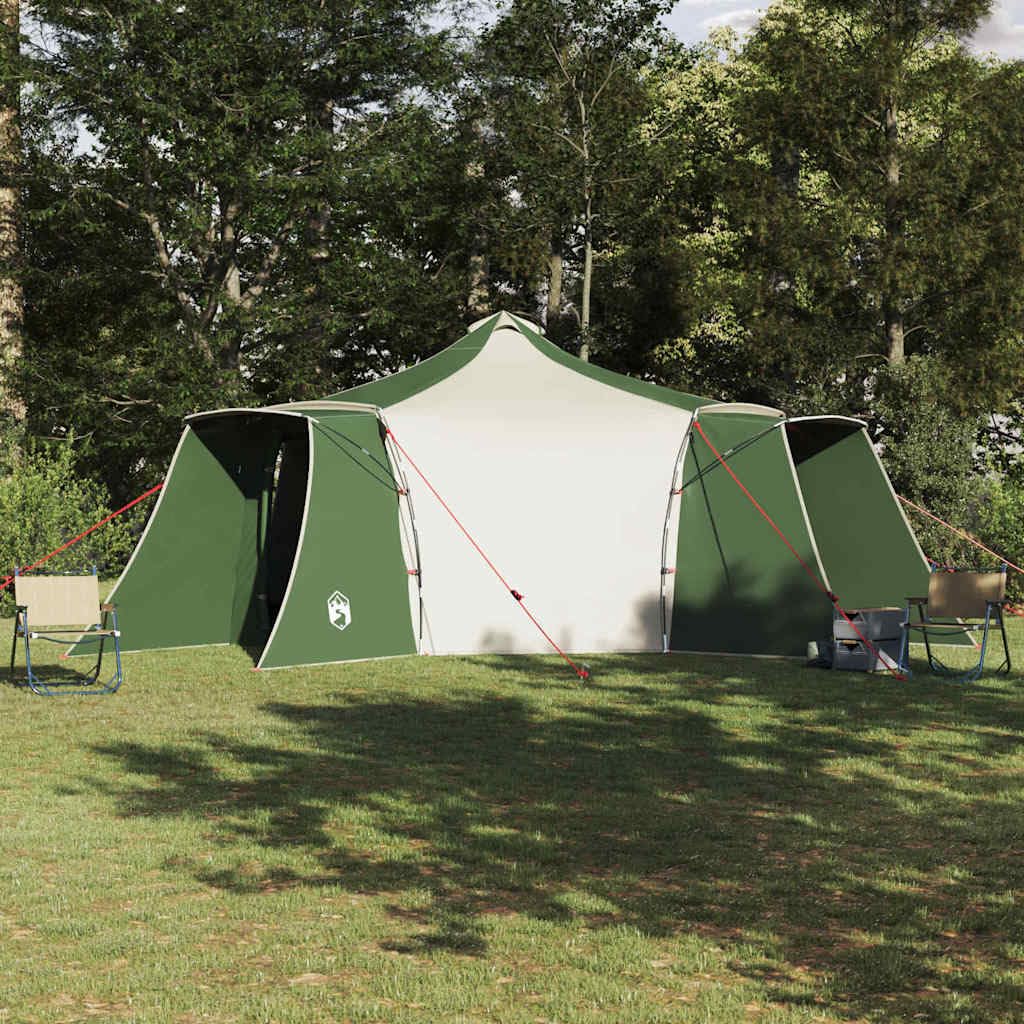Tenda Tipi in taffetà verde con tetto, x x, antivento e con porta elettrica, include borsa per il trasporto e accessori, spaziosa per campeggio, outdoor, festival e famiglie