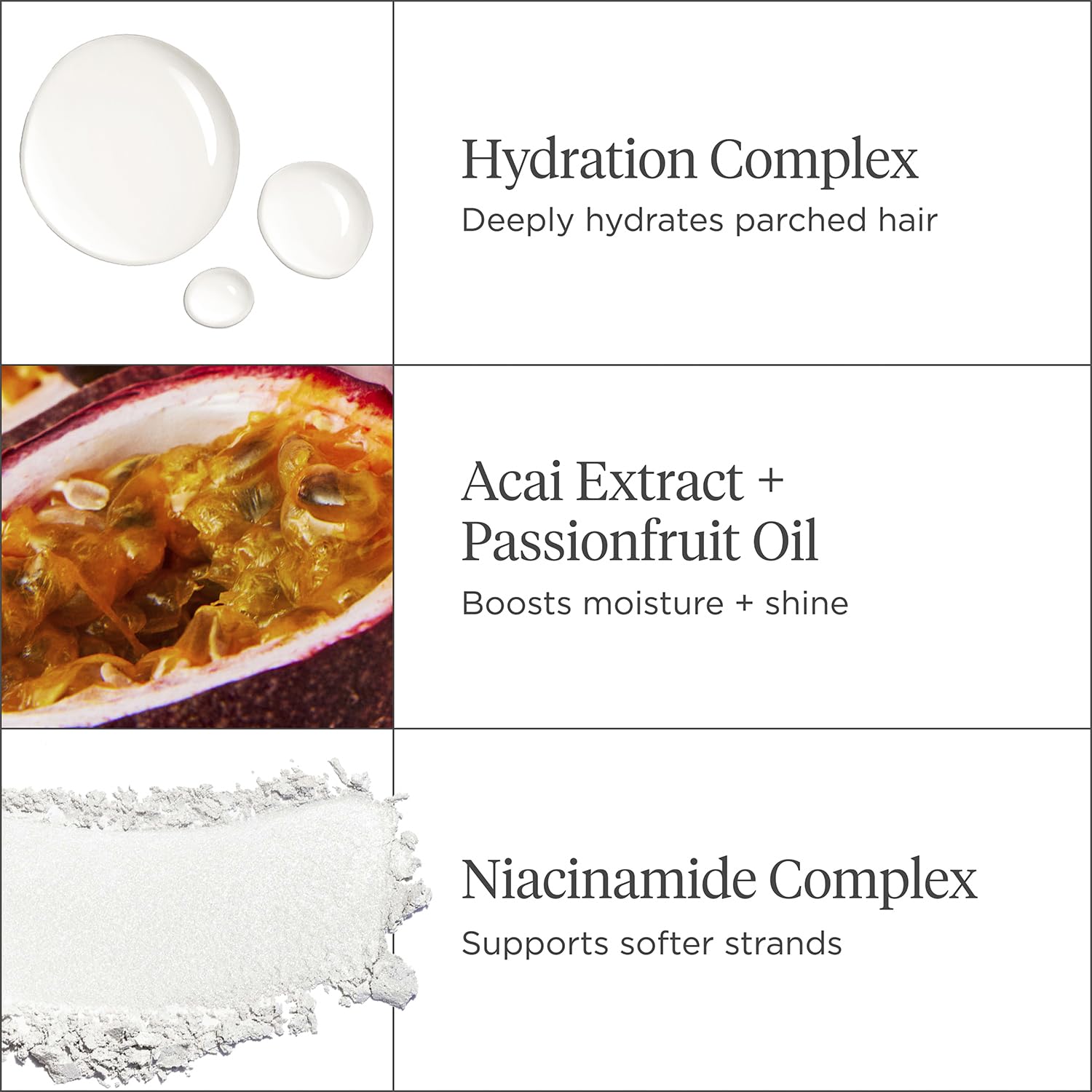 Briogeo Superfoods Acai + Passionfruit - Maschera idratante leggera per capelli fini, balsamo profondo per capelli fini, aumenta lucentezza e morbidezza, umidità senza peso, vegana e cruelty-free