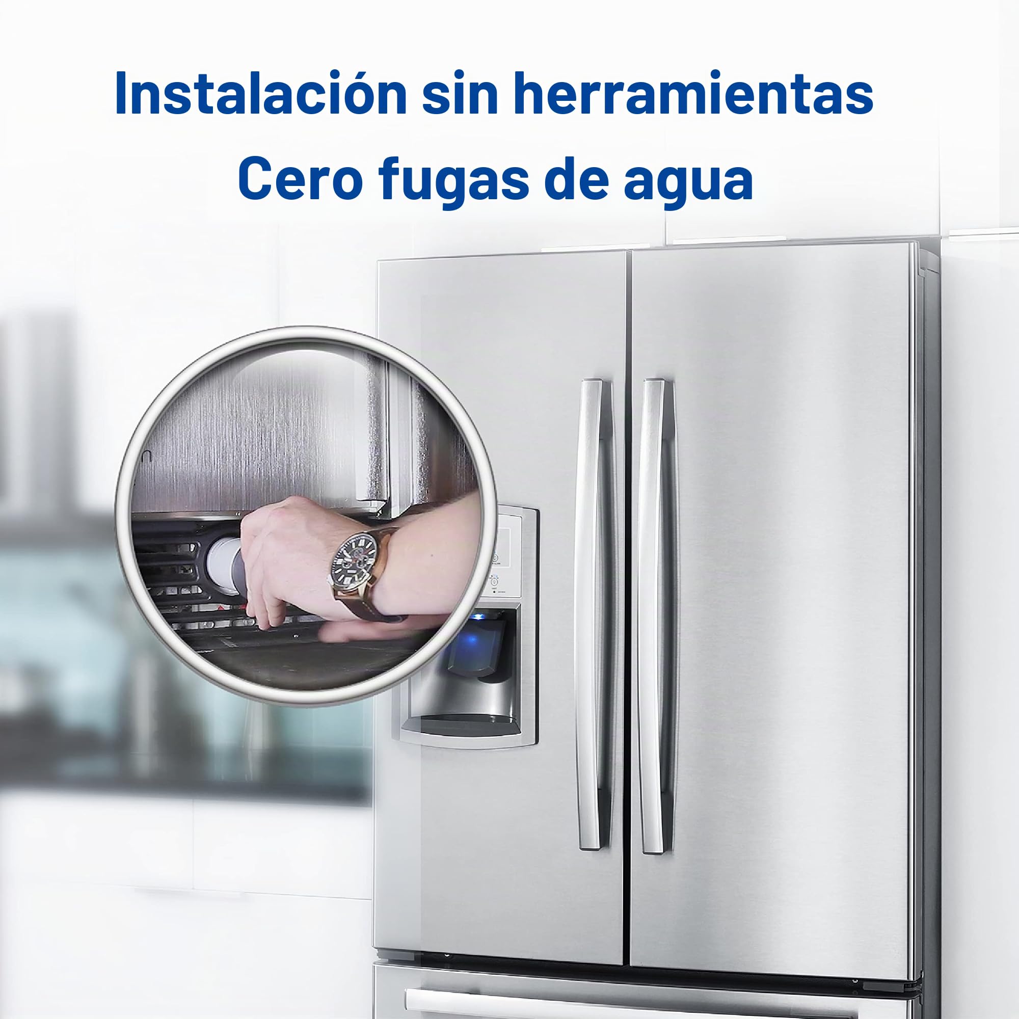 AQUA CREST 4396508 Filtros de Agua Frigorífico Compatible con Whirlpool (3) | Compatible con Whirlpool SBS002 4396508 481281729632 S20BRS SBS200SBS003 SBS001 461950271171 481281728986