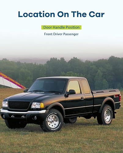 Miniatura 4 de LUJUNTEC Manijas de puerta exteriores, manijas de puerta delantera del conductor izquierdo del pasajero lado derecho, repuesto para Ford 1998-2011