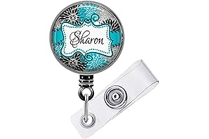 Flower Power Retractable ID badge