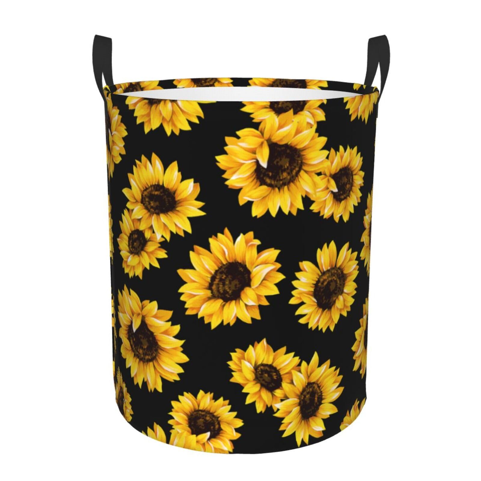 Laundry Hamper Sunflower Laundry Basket Waterproof Personality Fashion Hampers for Laundry Large Collapsible Laundry Basket Storage Basket for Dorm and Home