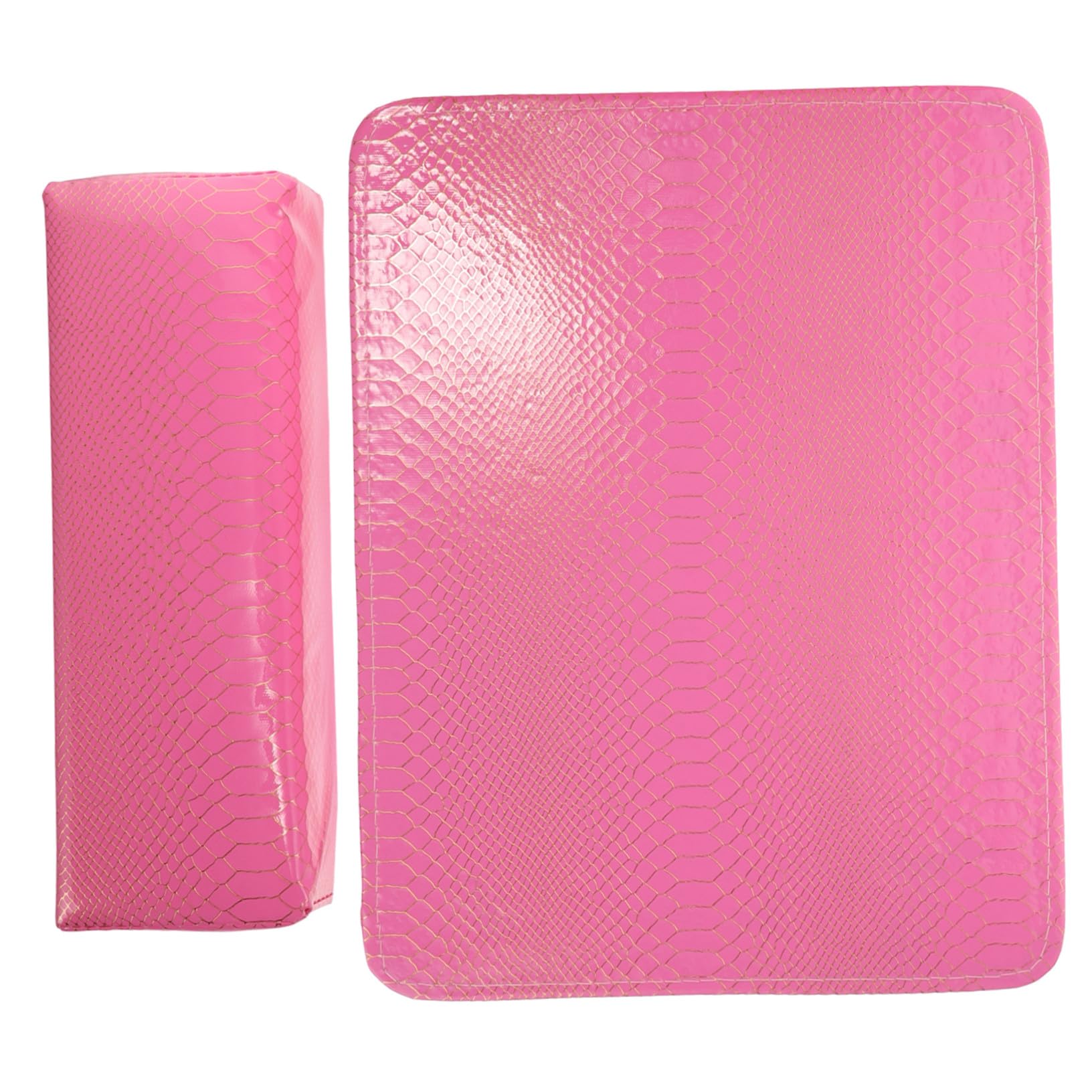 GANAZONO Cuscino Poggiamano in Pelle Pu e Spugna Rosa per Manicure Leggero e Lavabile, Design Unico per Manicure a Casa e Salone