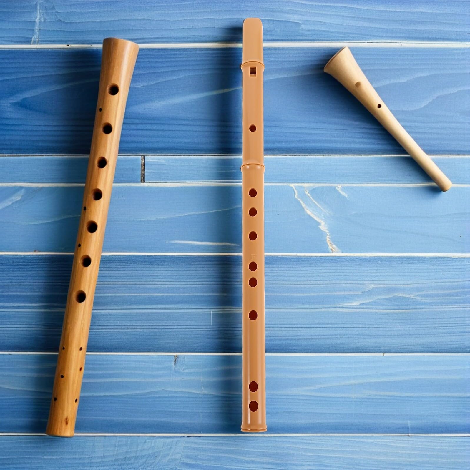 MAGICLULU Flauto Staccabile in Resina Tre Sezioni in Fa Strumento Musicale Portatile per Principianti per Pratica Casa e Scuola