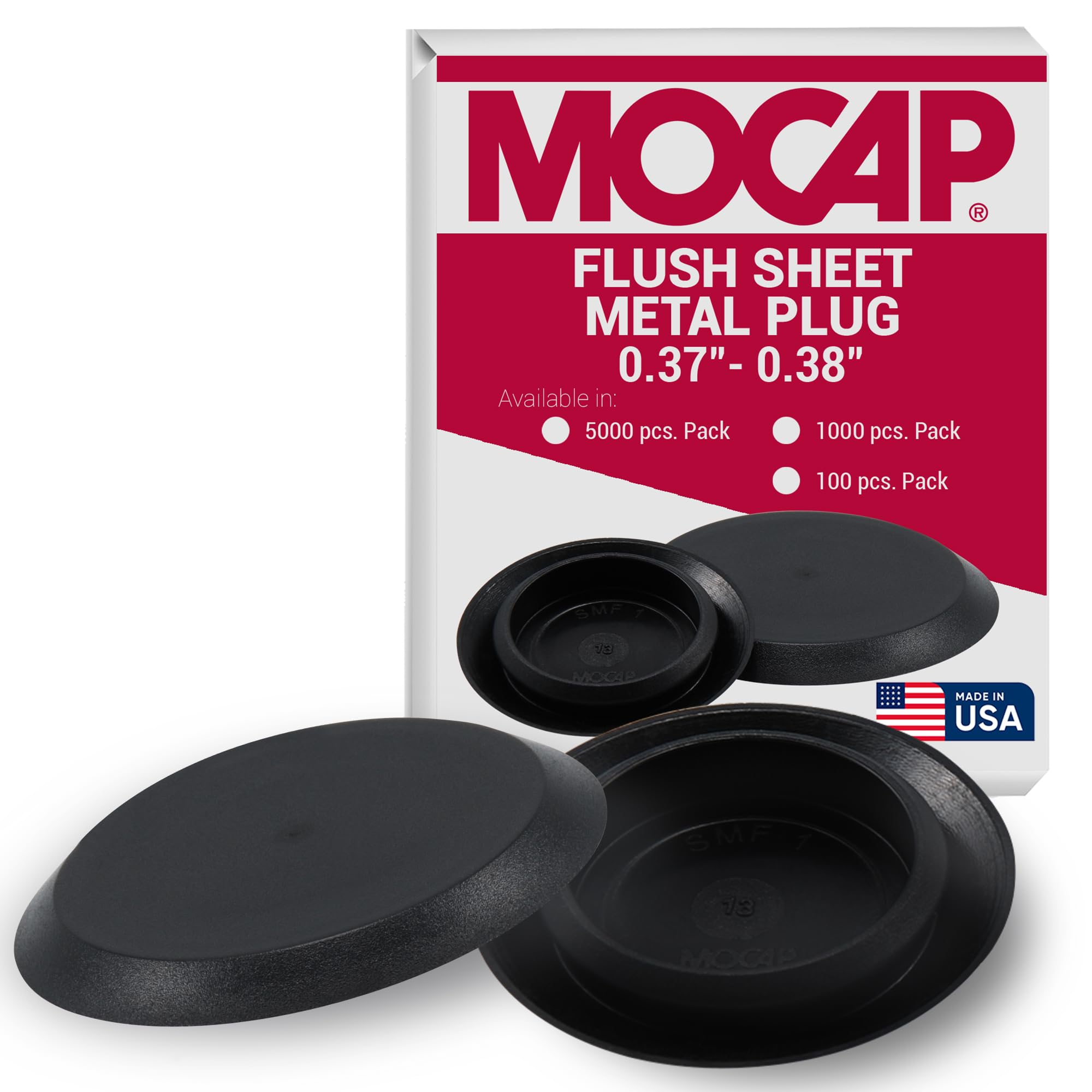 SMF3/8BK1 Flush Sheet Metal Plug - to Fit: .37