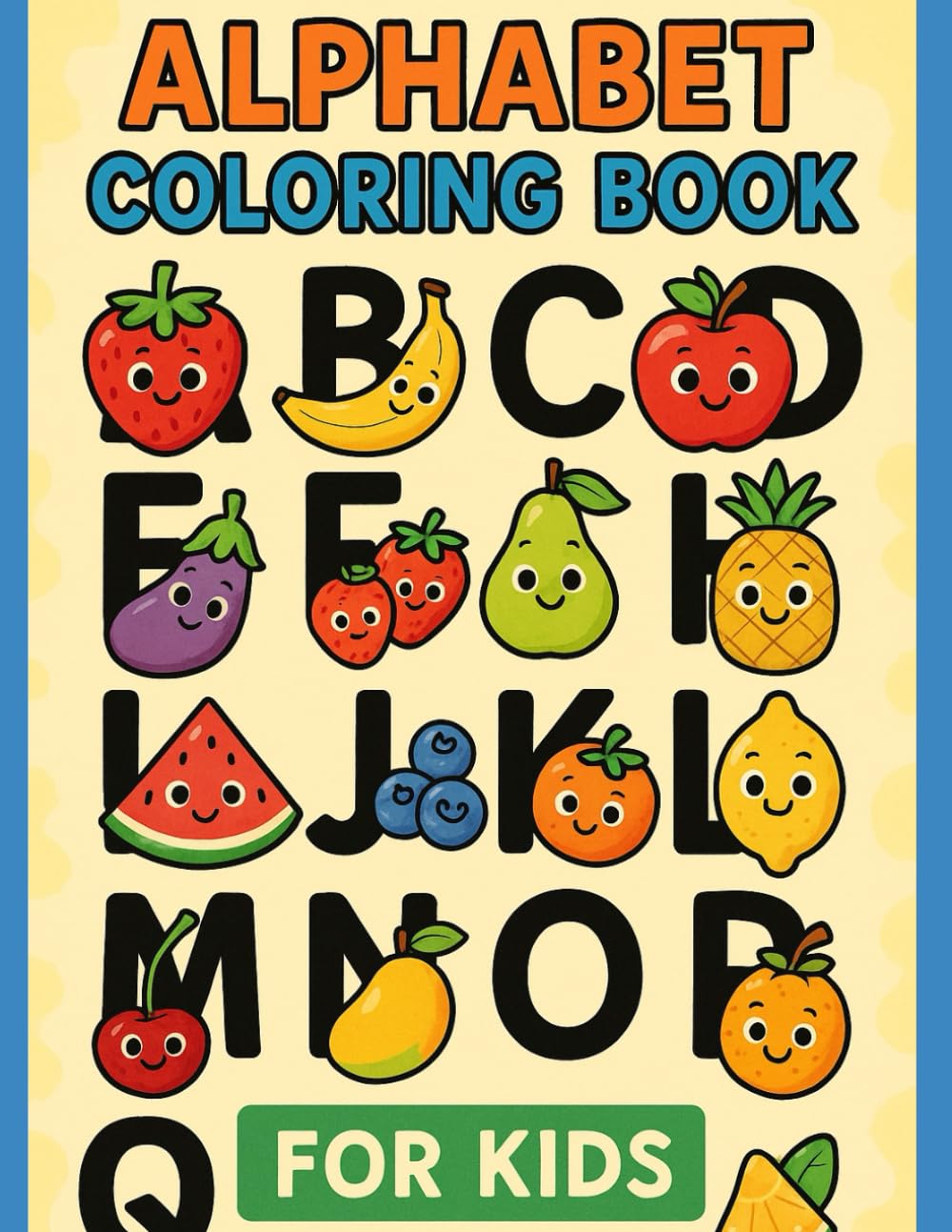Fruit Alphabet Coloring Book