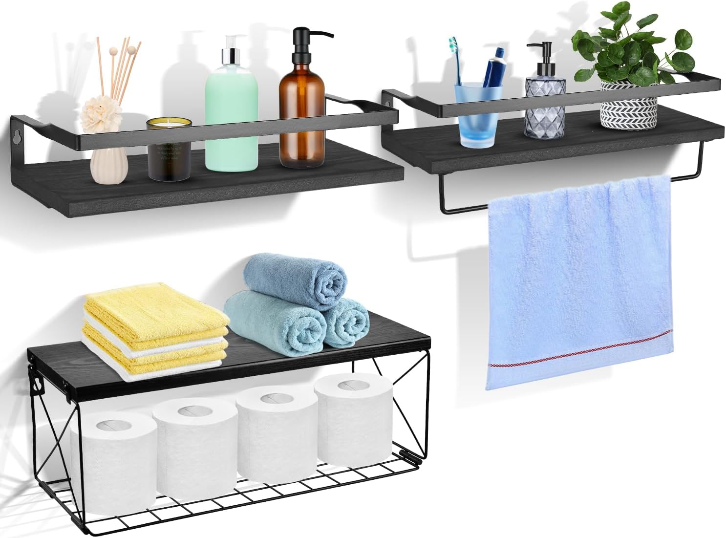 Panier Mural En Fil Métallique Blanc - Petit Rangement Pour Salle De Bain Et Cuisine - Organisation Murale