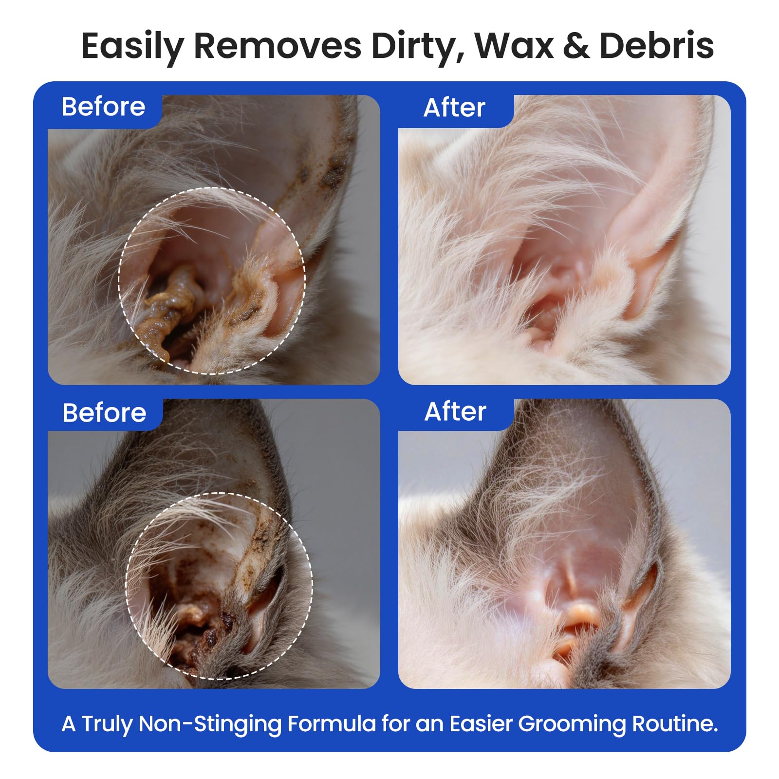 Itch Relief Ear Cleaner for Dogs & Cats Natural Gentle Formula with Manuka Honey & Green Tea - Triple Botanical Wash for Infection & Yeast Prevention, PH Balanced No-Sting 8.45 oz - image 5