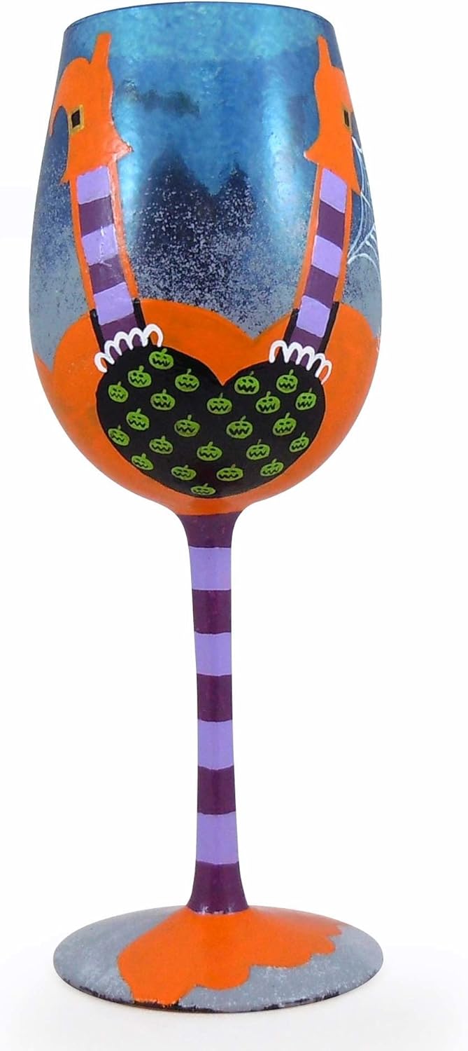 Enesco Lolita Wine Glass Wicked Witch 8th Wine_Glass 9 in