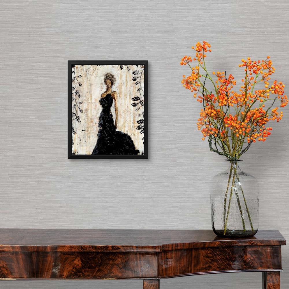 CANVAS ON DEMAND Dark Beauty Canvas Wall Art Print by Erin Ashley, Abstract, Contemporary, Figurative, Glam, Home Decor, Woman, Trendy Artwork,8" x10in