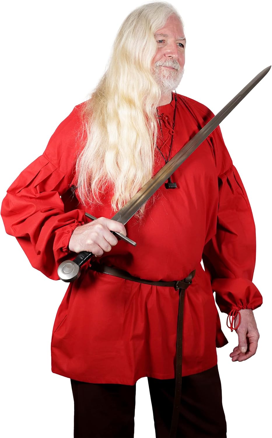 Mythrojan “Adventurer” Shirt with Lacing 100% Cotton Medieval Viking SCA LARP