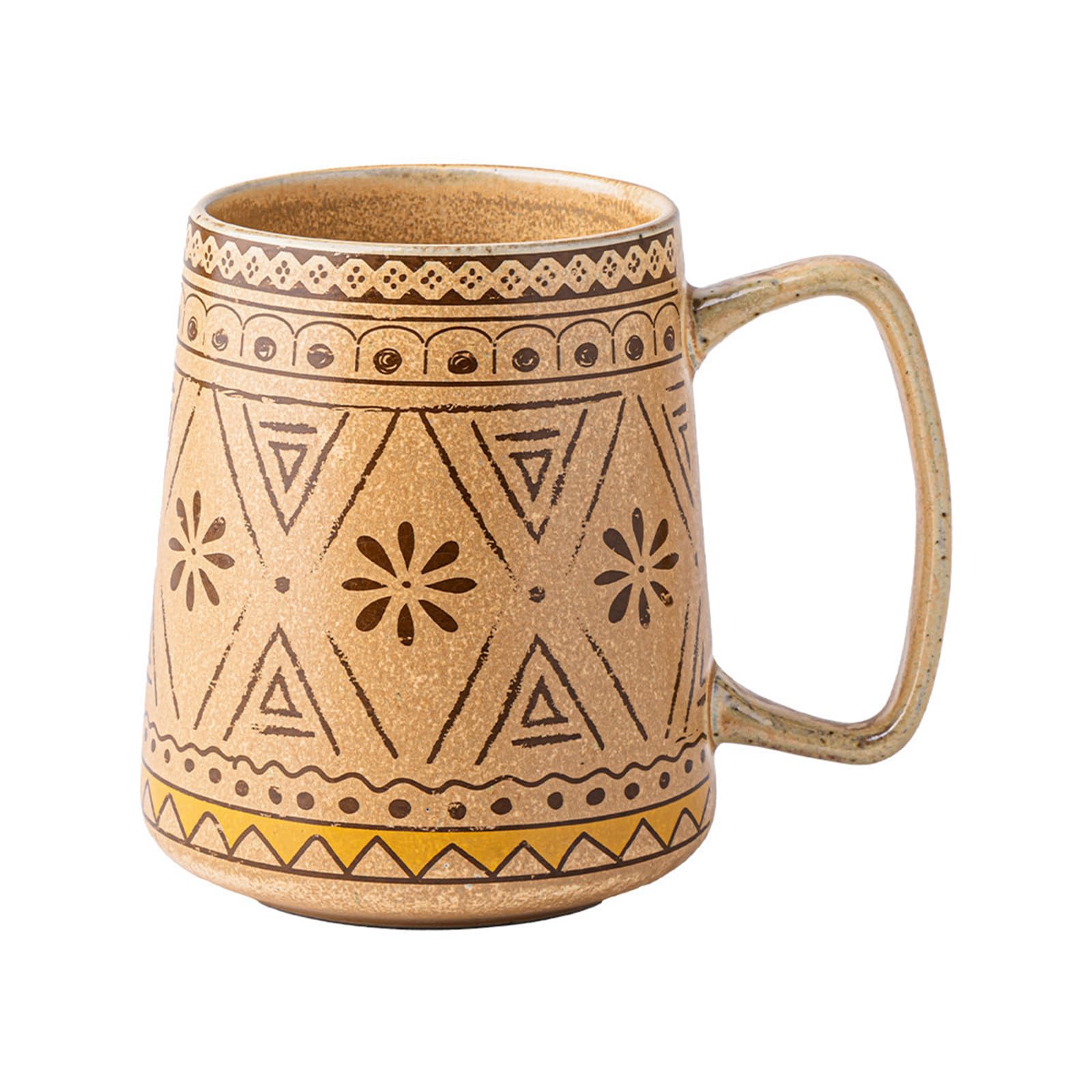 Qusinfc Premium Smooth Glazed Ceramic Tea Cup Big Belly Design Elegant Kitchens Drinkware Ideal for Hot and Cold Drink Premium Ceramic Tea Cup