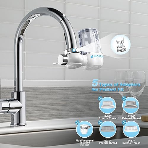 Miniatura 5 de Filtro de agua para fregadero, sistema de filtración de agua de montaje en grifo, para cocina, baño, reduce el plomo, cloro, mal gusto, se adapta a