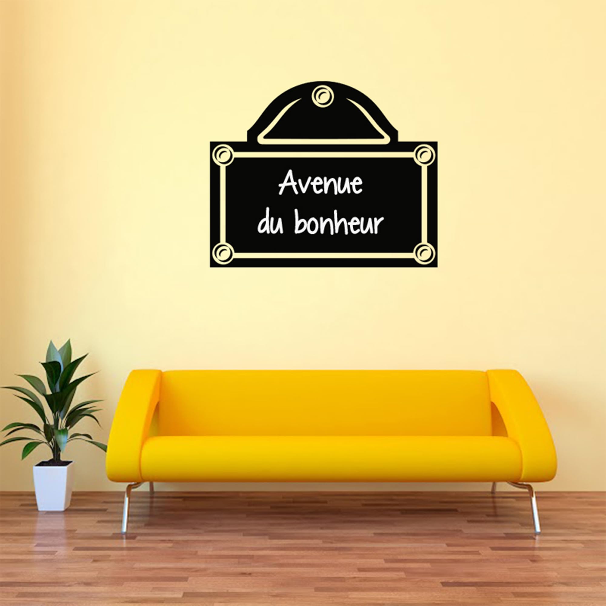 Ambiance Sticker Blackboard Slate – Removable Adhesive Wall Stickers – Street Sign – H45 x L55 cm