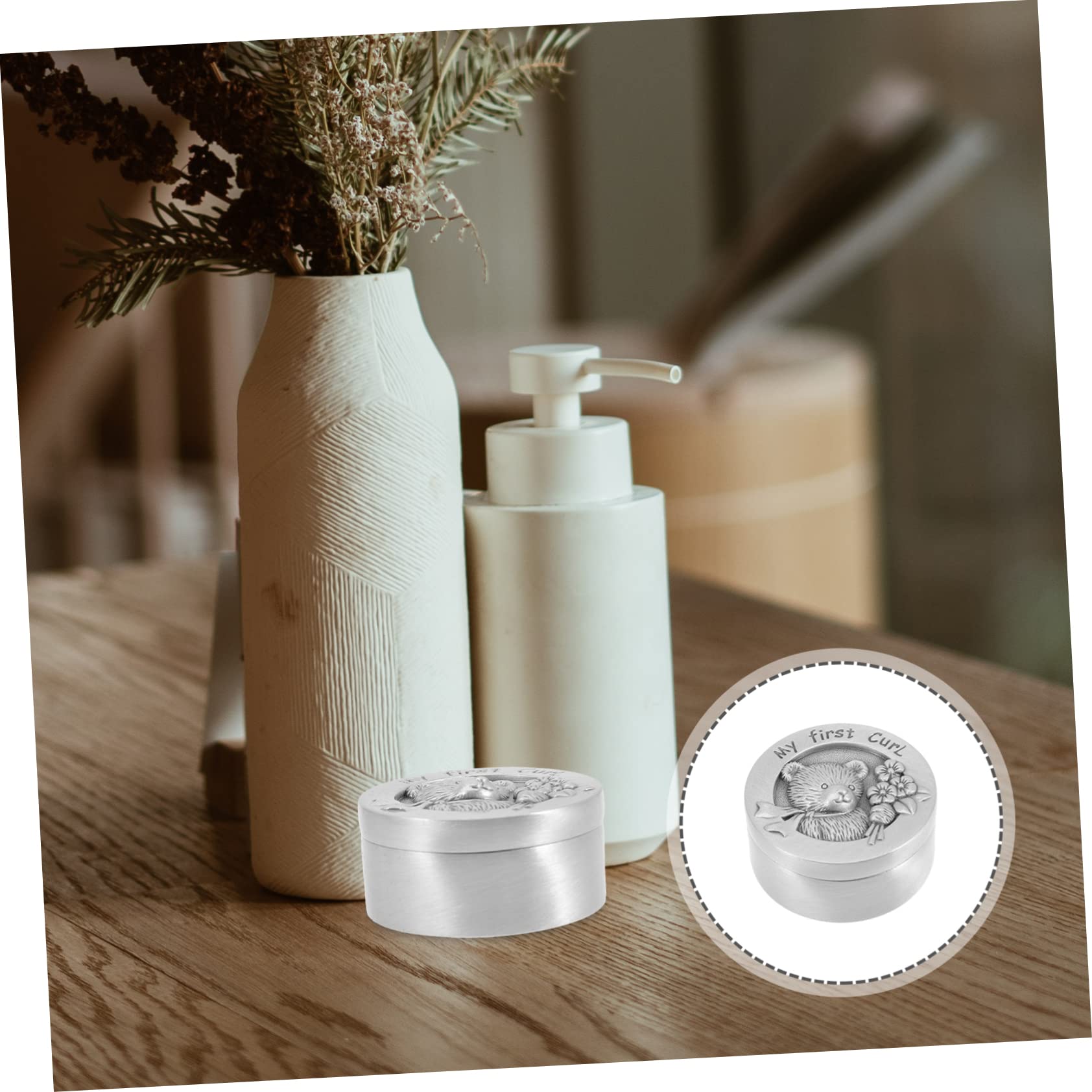 5 Uds Caja Lanugo Caja De Colección Caja De Bebé Primer Cumpleaños Caja De Almacenamiento De Contenedor De Caja De Recuerdo Contenedor De Recuerdo De Acero BESTonZON