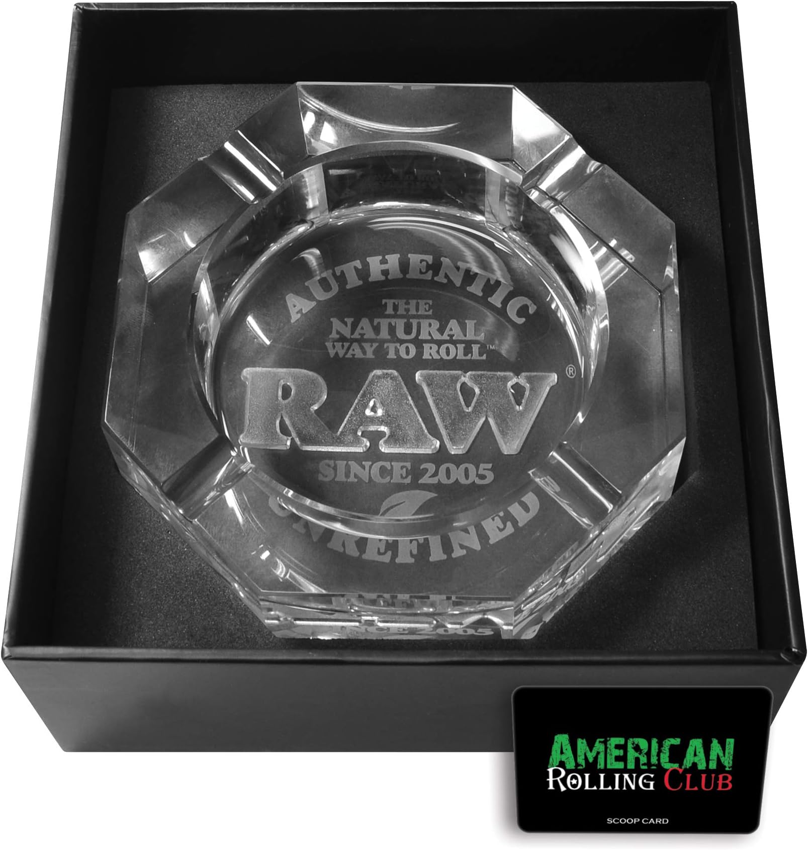 Roll With Us Depot Crystal Ashtray, Classic, Clear, 3.5 pounds, Lead-Free