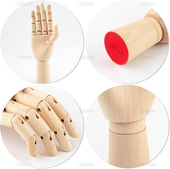 Maniquí de Mano de Madera 7 Pulgadas para Dibujo Artístico miniatura 4