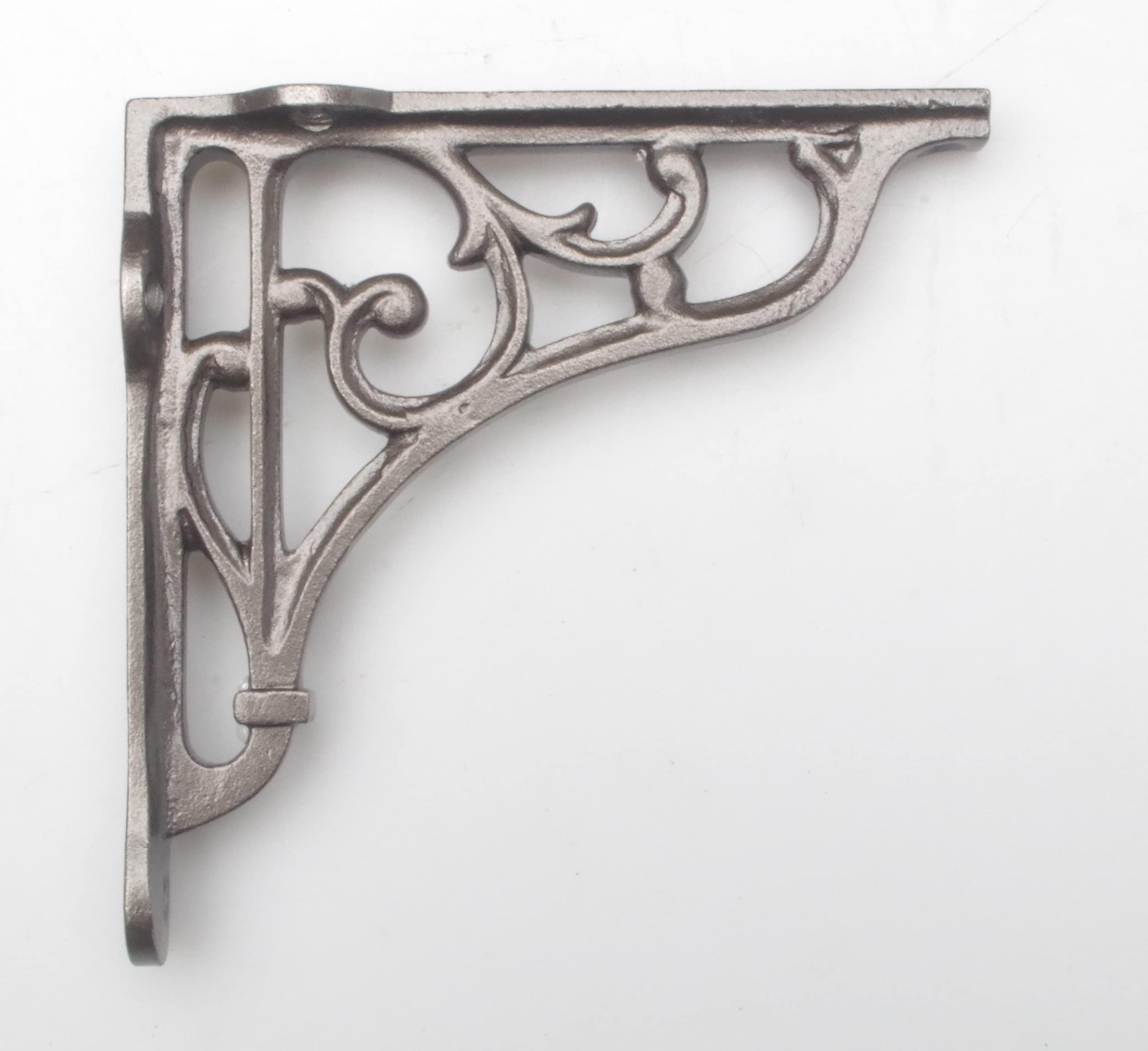 CastelionSingle Small Cast Iron Edwardian Scroll Shelf Bracket | High Quality Home Accessories | Shelf Hardware | Ornate Home Decor | Shelving Brackets and Supports | Mini Size 5" (13cm)