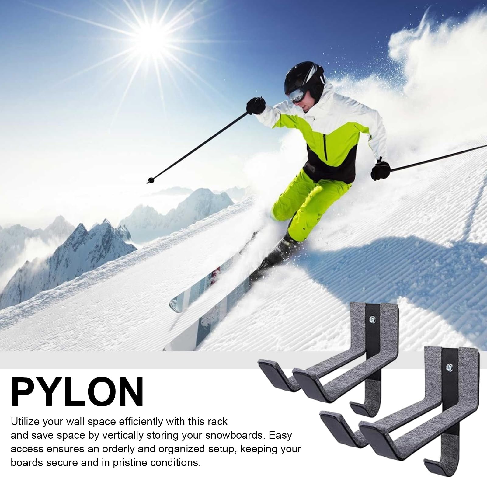 Surfboard Wall Hanger - Surfboard Storage Rack, Surfboard Wall Mount, Vertical Surfboard Hanger, Surfboard Display Hanger | Wall-Mounted Surfboard Rack, Heavy-Duty Surfboard Hanger for Home