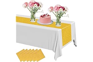 Preboun Disposable Gold Table Runner