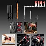 Cordless Impact Wrench1/2, 750Ft-lbs (1000N.m), 21V Power Impact Wrenches, 4-Mode Speed, 2x4.0AH Battery High Torque, 5 Sockets, 8 Drill, 6 Screws, Electric Impact Driver for Car Home Truck
