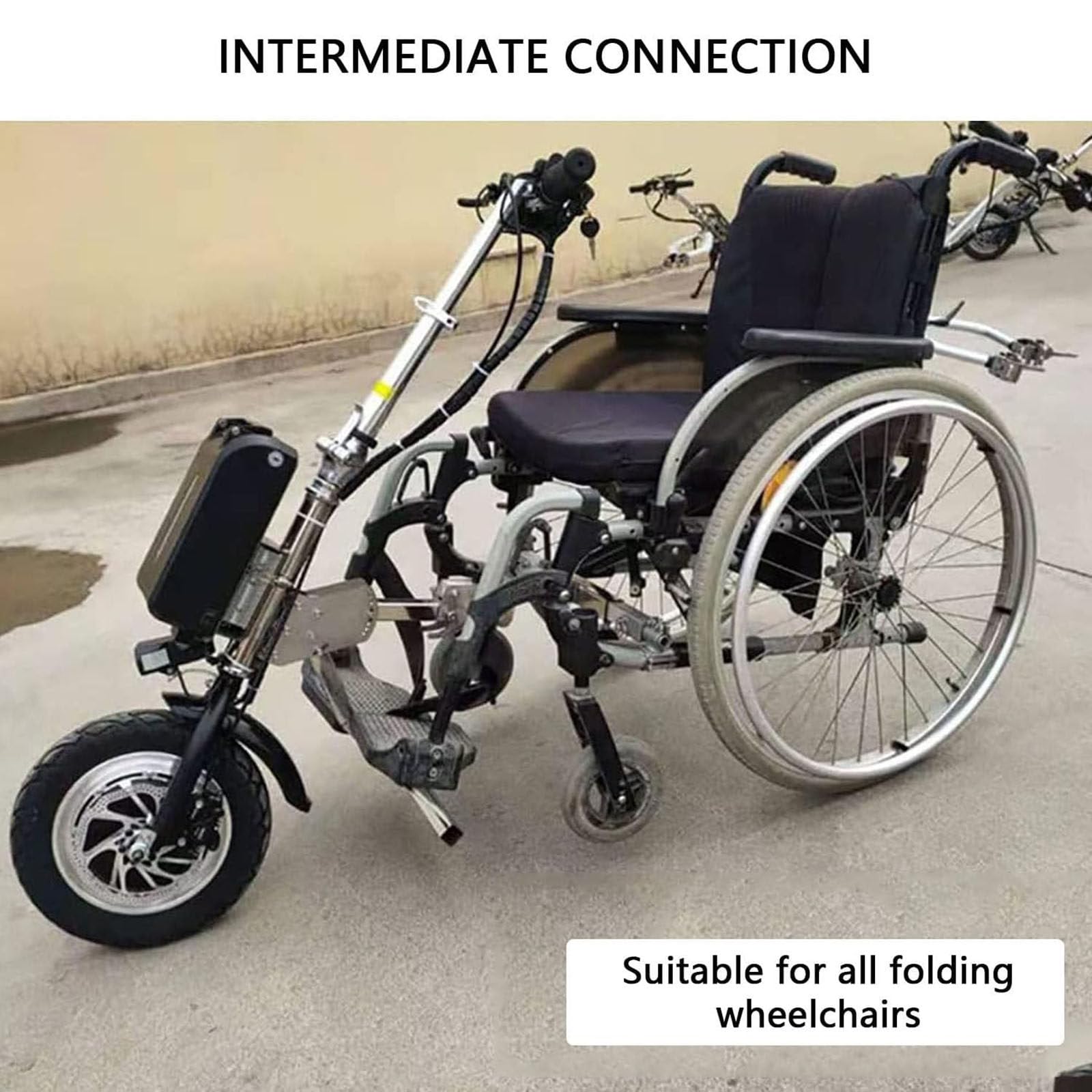 Accesorio eléctrico para silla de ruedas con motor de 500 W para una mayor movilidad, convierte sillas de ruedas manuales en eléctricas para un movimiento más fácil