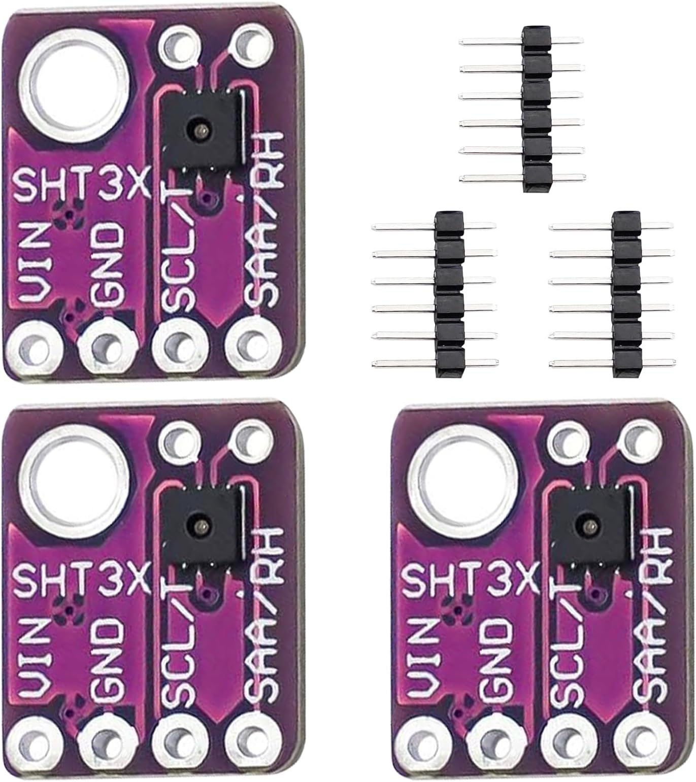 Digital Humidity Temperature Sensor Módulo RUIZHI SHT31-D Temperature Sensor and Humidity Sensor DC 2.4-5.5V Temperature and Humidity Sensors IIC I2C Interface Compatible with Arduino (Pack of 3)