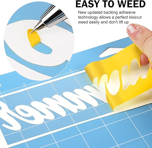 Miniatura 2 de Yellow Puff HTV, 10 x 10 pies, vinilo de transferencia de calor 3D, rollo de vinilo para planchar para camisas fáciles de cortar y desmalezar