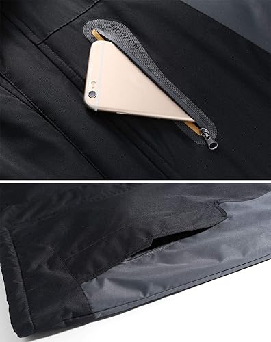 Miniatura 4 de HOW'ON - Chaqueta de invierno con capucha y forro polar, resistente al viento, impermeable, abrigo para montaña