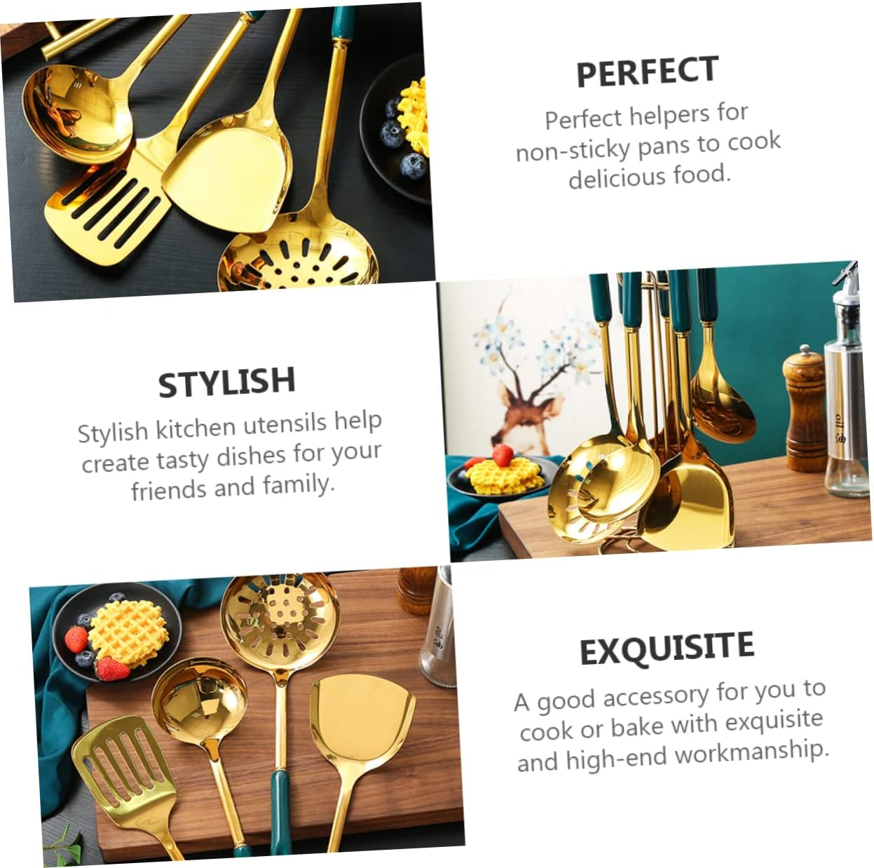 Cooking Utensils Stainless Steel Kitchenware Utensil Kitchen Practical Kitchenware Matte Silverware