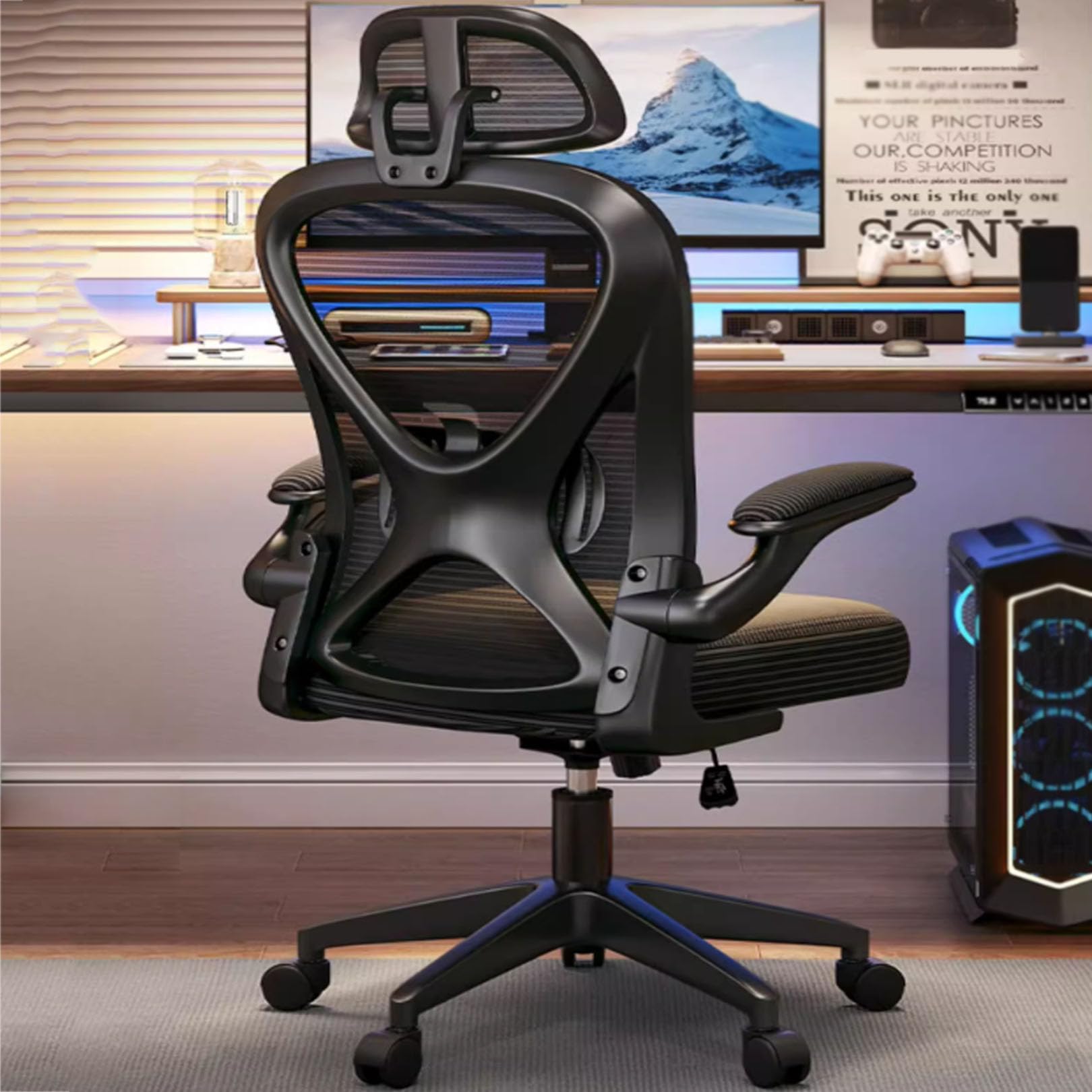 ゲーミングチェア オフィスチェア 事務用椅子 コンピューターチェア 人間工学 オフィス用コンピュータデスクチェア、人間工学に基づいた