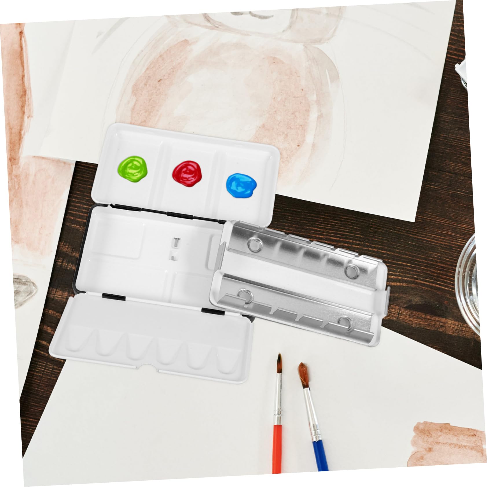 VILLCASE 5stücke Leere Wasserfarben-Palette Für Tragbare Aquarellbox Mit Für Oder Ganze Farbkästen Stilvolles Design Für Künstler