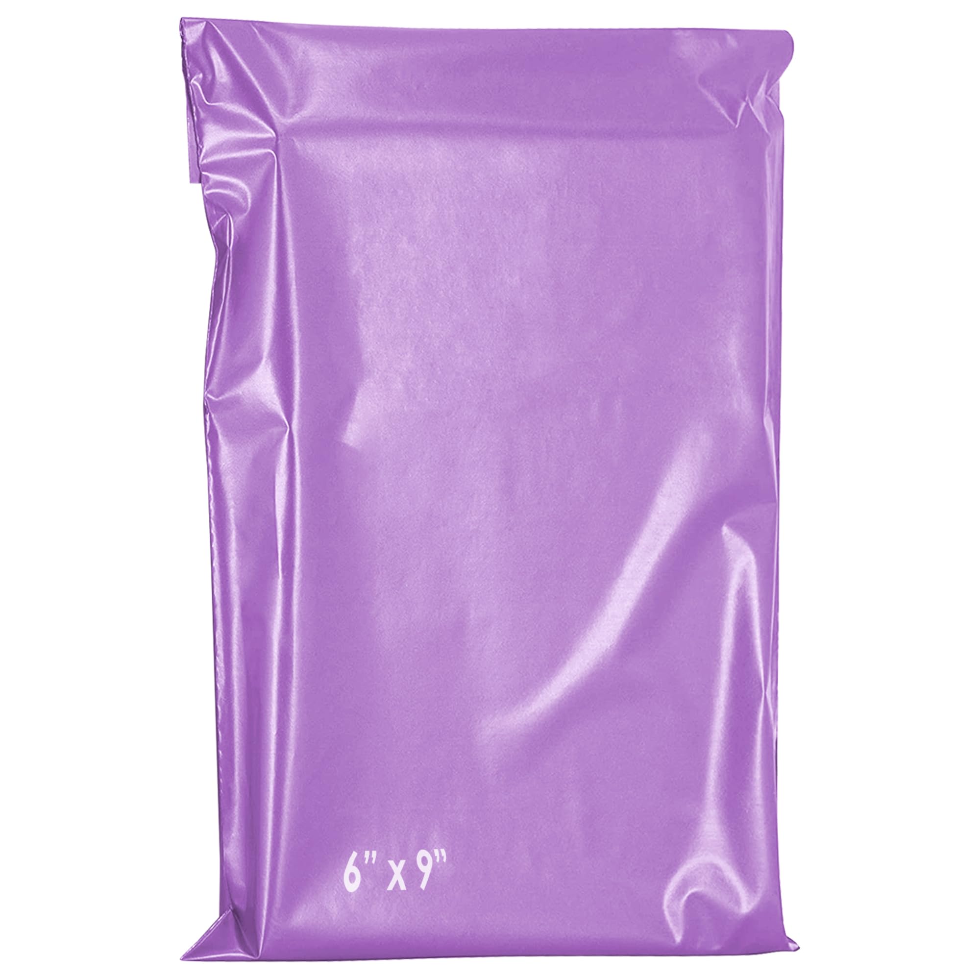 60 Mailing Postal Self-Seal Closure Plastic Bags - 6 x 9 Inch Envelopes for Posting Clothes, Postal, Packaging, Shipping Bags - Tempered Proof, Secure Medium Postage Bags - Sizes - Purple