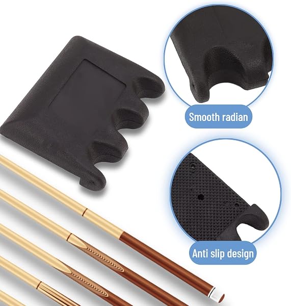 Porte-Queue de Billard 3 Trous, Support Stable et Antidérapant Portable pour Billard - 3
