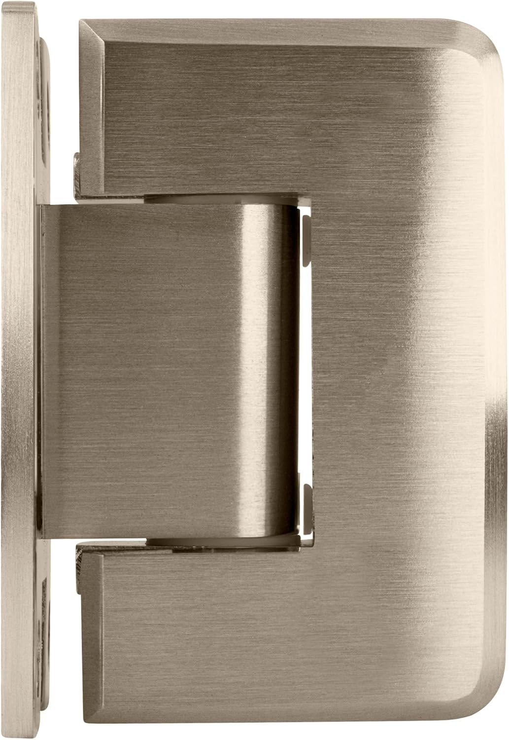 C.R. LAURENCE P1N337BN CRL Brushed Nickel Pinnacle 337 Series Adjustable Wall Mount Full Back Plate Hinge