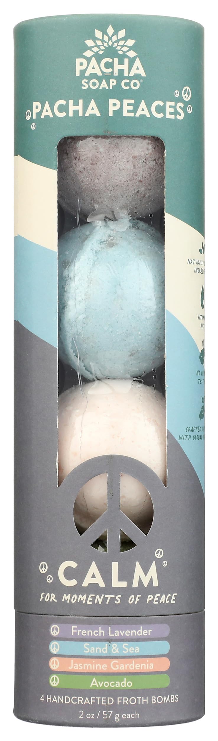 PACHA SOAP Pacha Peaces Froth Bomb Variety Pack, 8 OZ