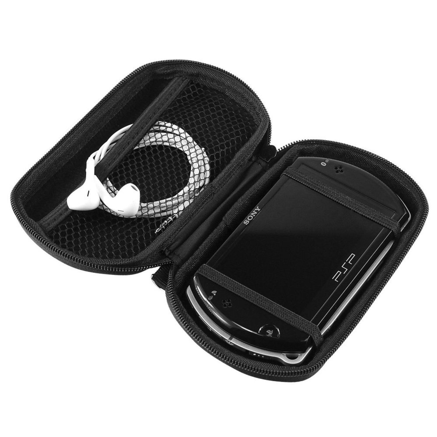 Theo&Cleo FOR SONY PSP GO ZIP UP EVA ANTI-SCRACH HARD TRAVEL COVER CASE POUCH BAG BLACK