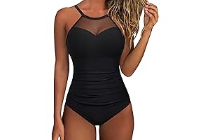 SUUKSESS Women's Tummy Control One Pice Swim Suit