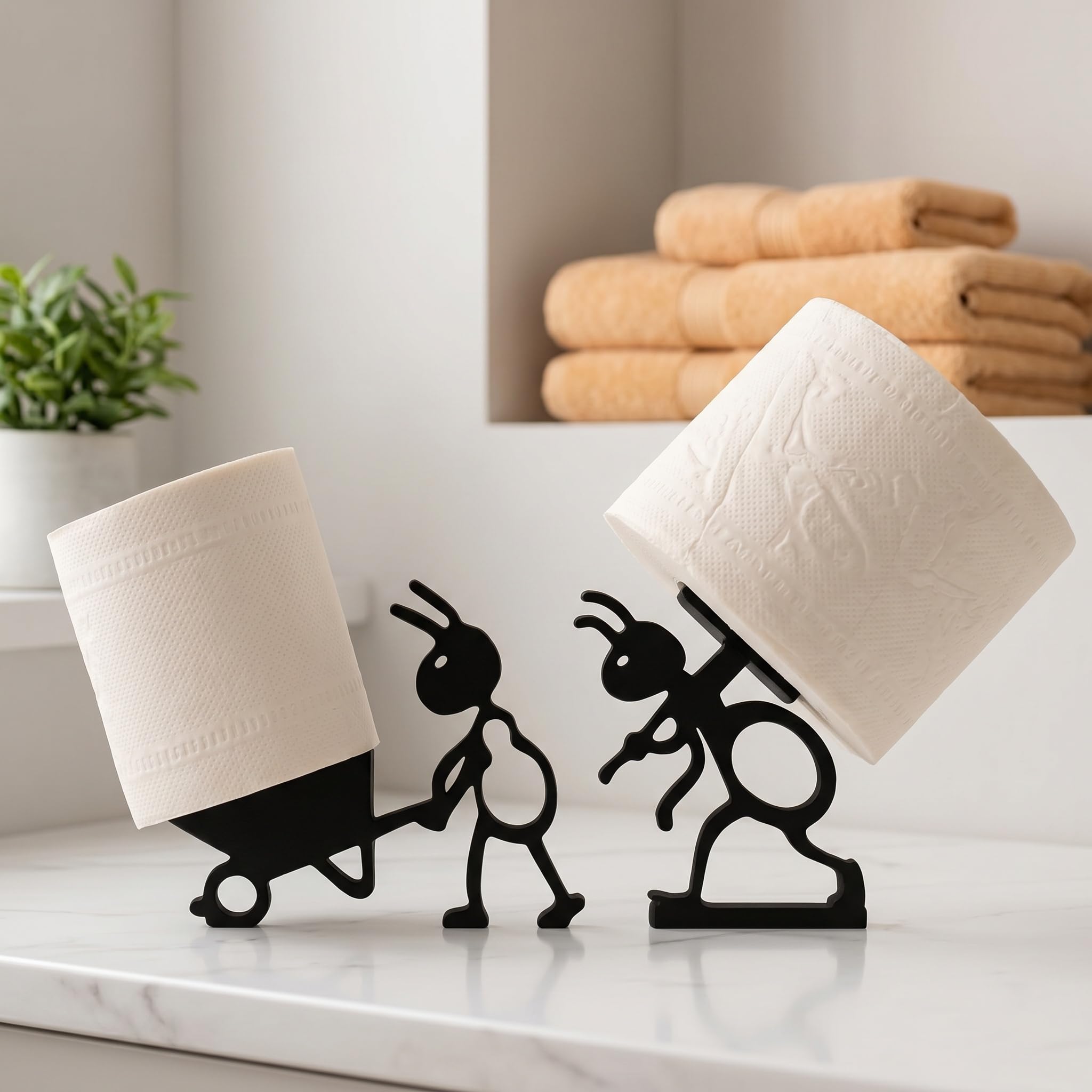 2 Pcs Novelty Toilet Roll Holders, 3D Printed Ant Loo Roll Holder Funny