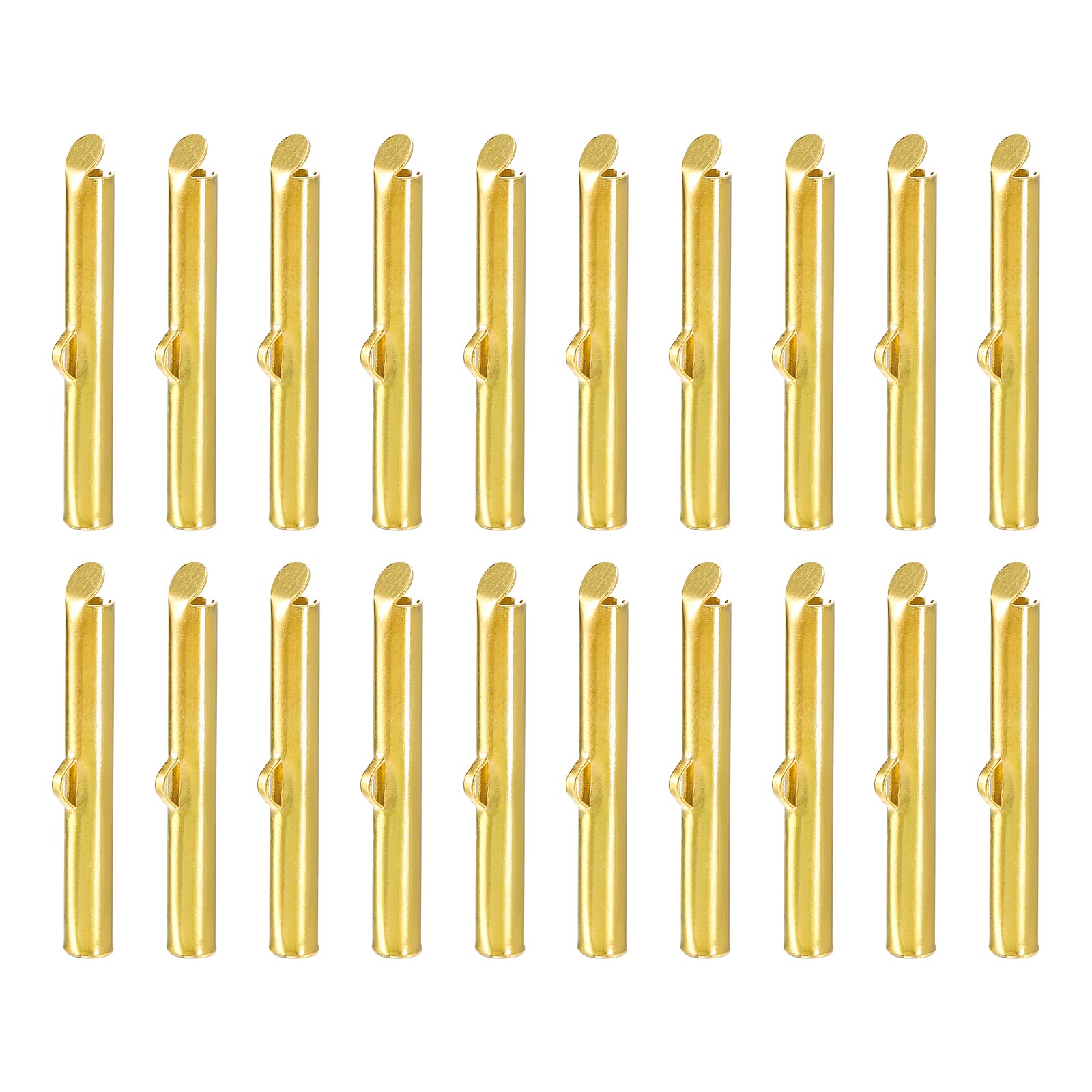 Cierres de extremo deslizante uxcell de 30mm para pulseras multihebra dorados 100 uds