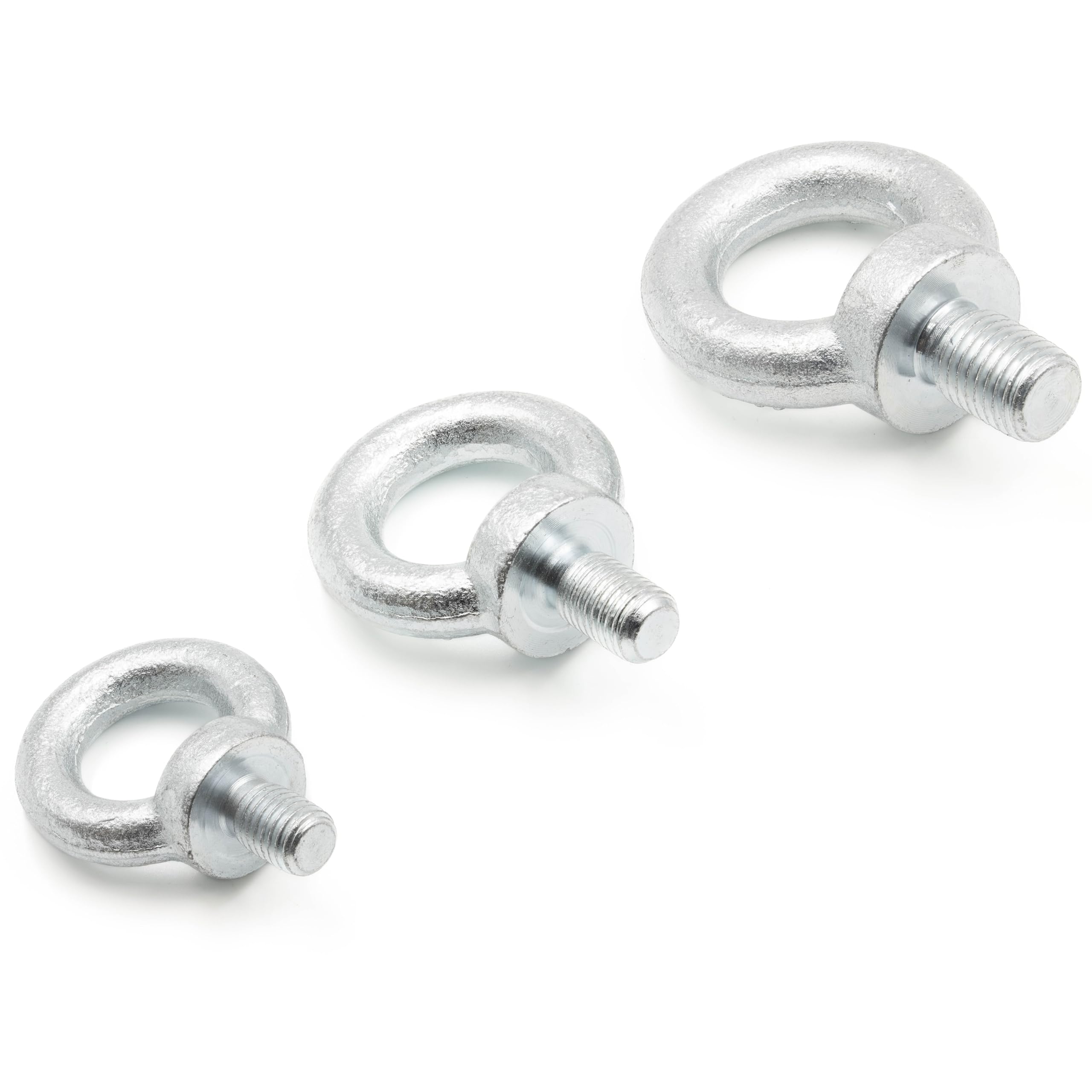 Boulon à Œil M16 15 Pièces - Boulons à Oeil avec Filetage Galvanisé - Vis en Acier allié Design Galvanisé - Anneau de Levage - Oeillet de Transport