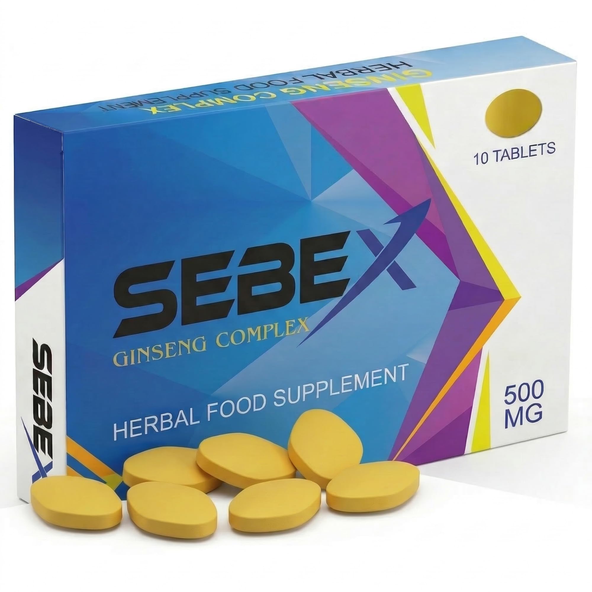 Gold 500mg Ginseng Tablets for Men | Stronger | Longer | Performance & Endurance Support | Extra Strength Herbal Energy & Stamina Formula | 10 Tablets