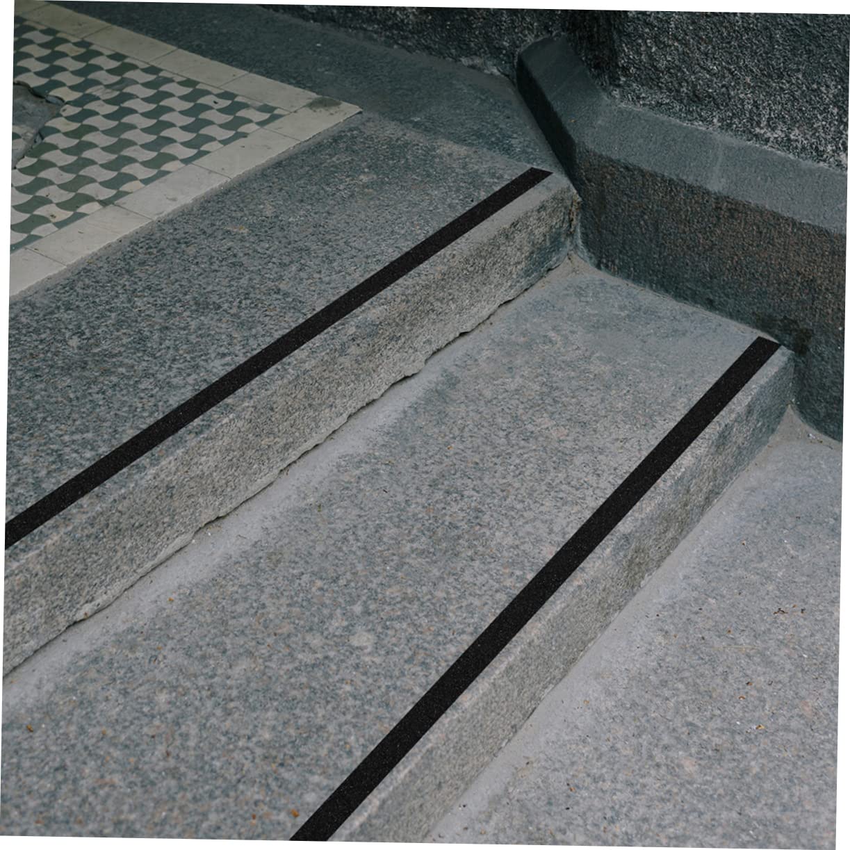 Cabilock 2 Set Nastro Antiscivolo Anti Slip Scala Nastro -skid Strisce Di Trazione Non Skid Fare Un Passo Presa Per Le Scale Grip Pavimento Passi Nero Pvc 2 * 2