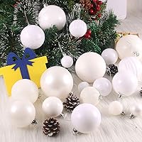 Vista 89 de Bolas de Navidad grandes de bronce de 3.2 pulgadas, adornos de decoración de árbol de Navidad, bolas colgantes inastillables para cumpleaños