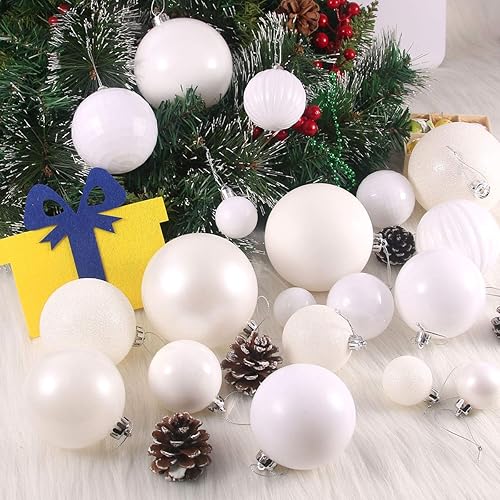Vista 38 de 18 esferas medianas decorativas navideñas para árbol de Navidad, inastillables, para colgar, color púrpura, 2.5 pulgadas, paquete de 18